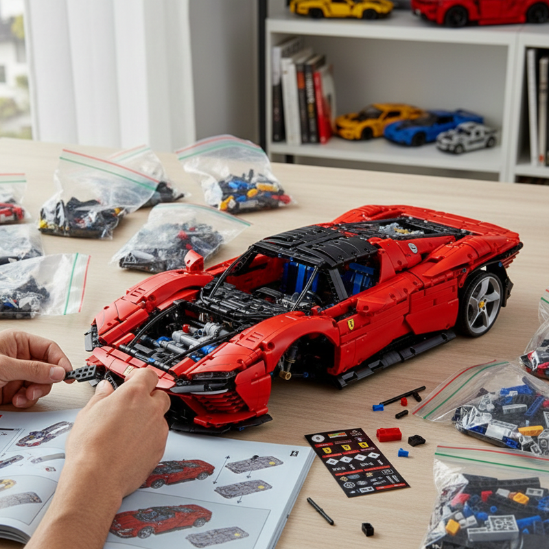 Italian Exotic Supercar building blocks model - chaoxingtoys