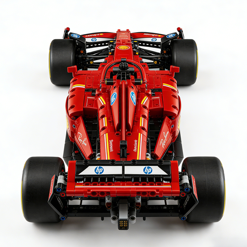 Red Formula Racing Car building blocks model - chaoxingtoys