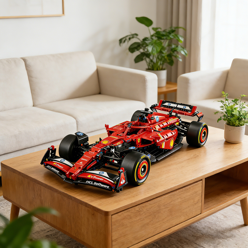 Red Formula Racing Car building blocks model - chaoxingtoys
