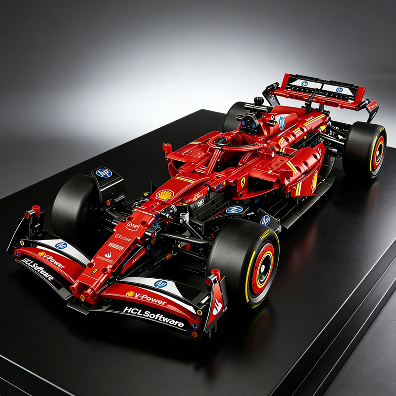 Red Formula Racing Car building blocks model - chaoxingtoys