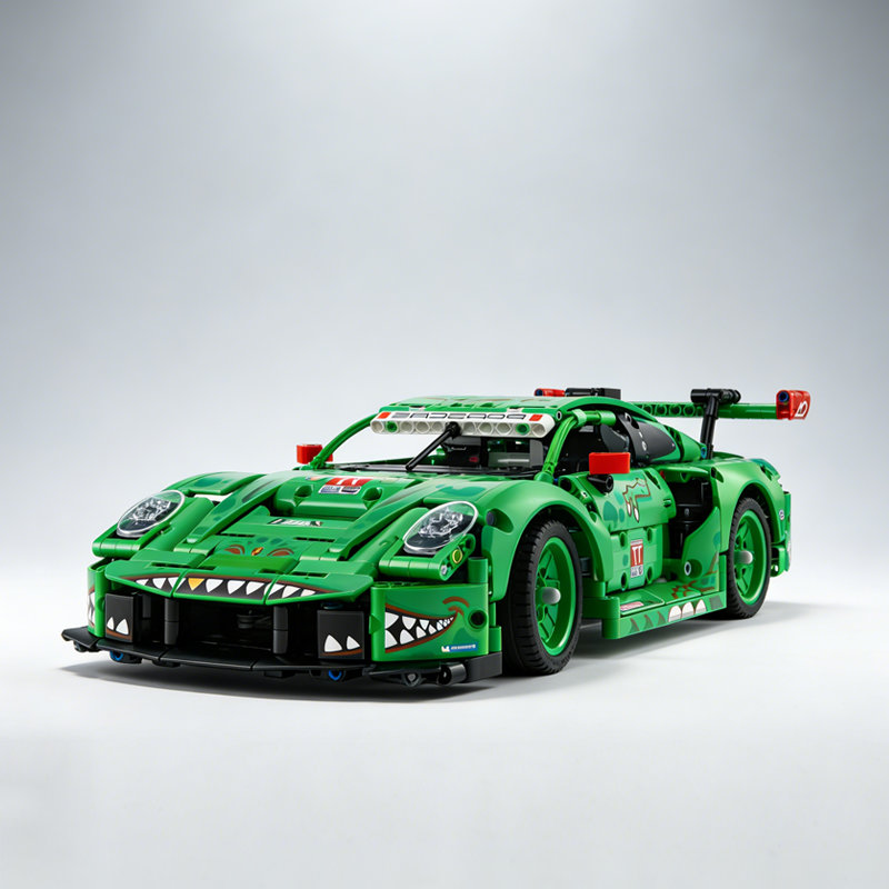 Porsche 911 GT3 R REXY AO Racing Car building blocks model - chaoxingtoys