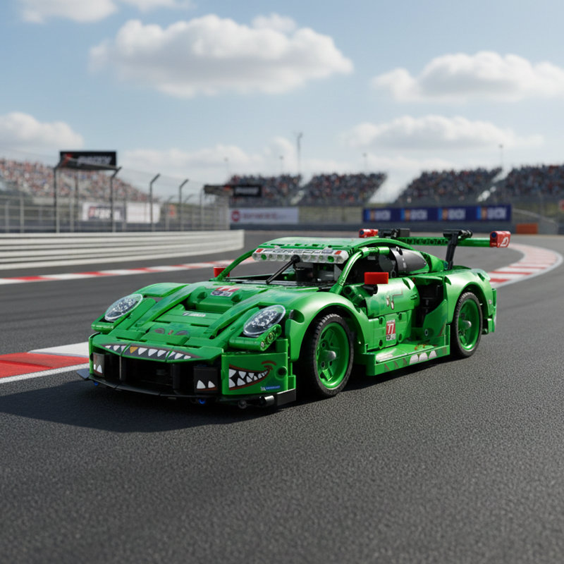Porsche 911 GT3 R REXY AO Racing Car building blocks model - chaoxingtoys