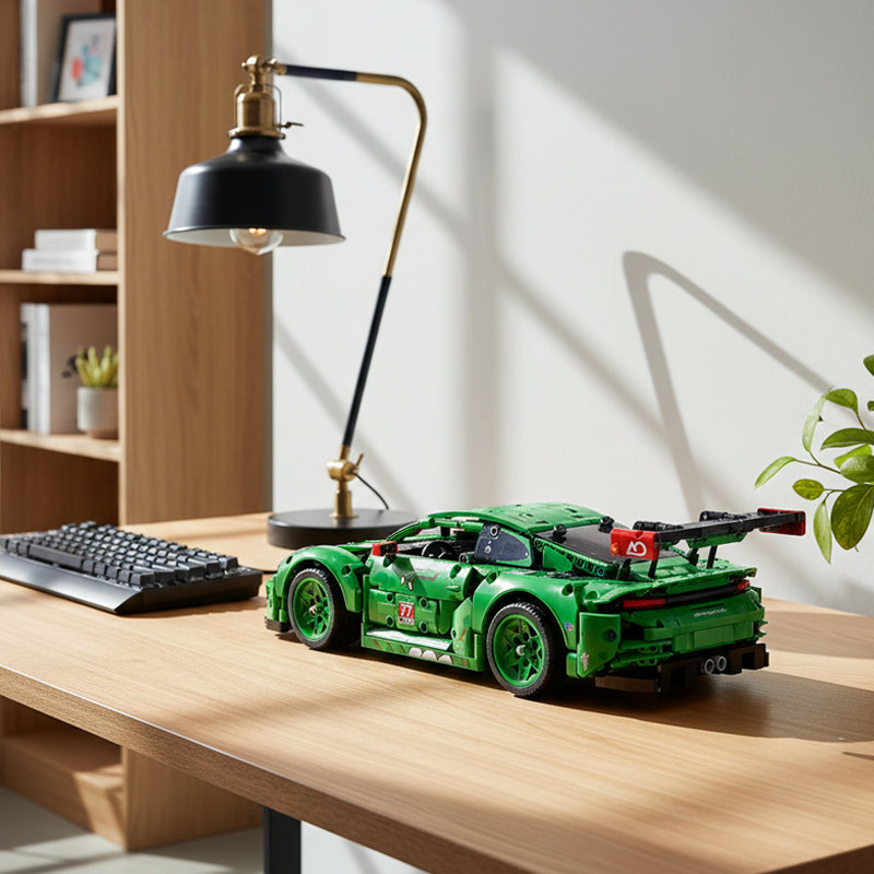 Porsche 911 GT3 R REXY AO Racing Car building blocks model - chaoxingtoys