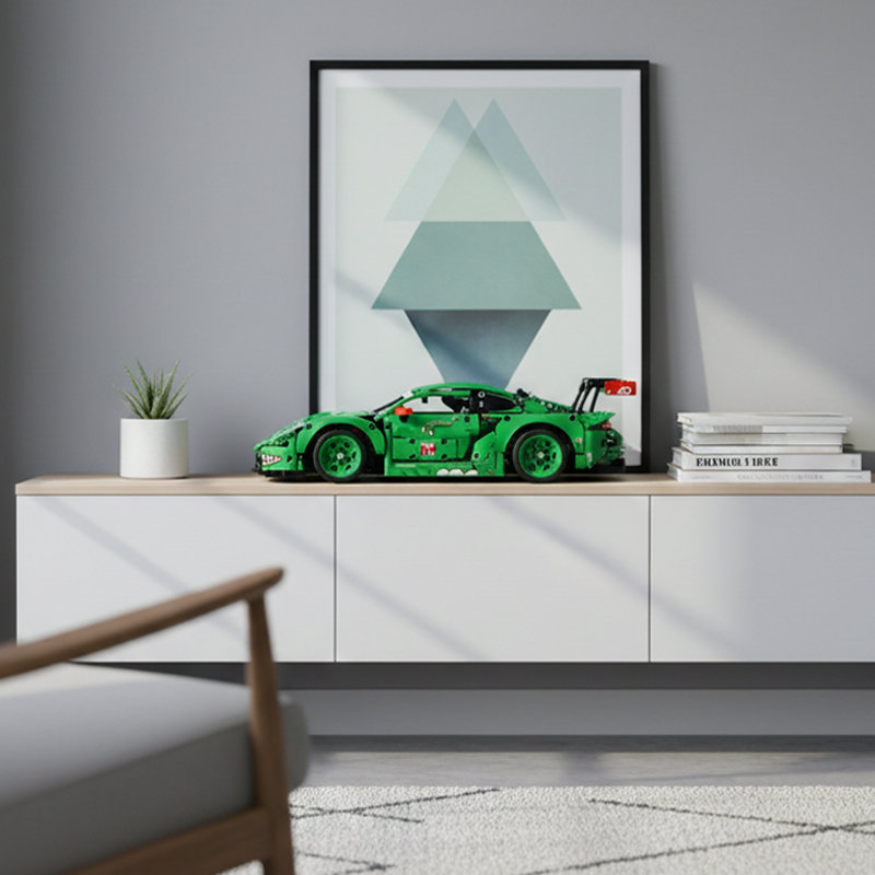 Porsche 911 GT3 R REXY AO Racing Car building blocks model - chaoxingtoys