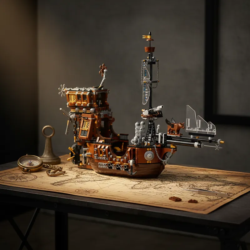 Metalbeard Pirate Ship building blocks model - chaoxingtoys