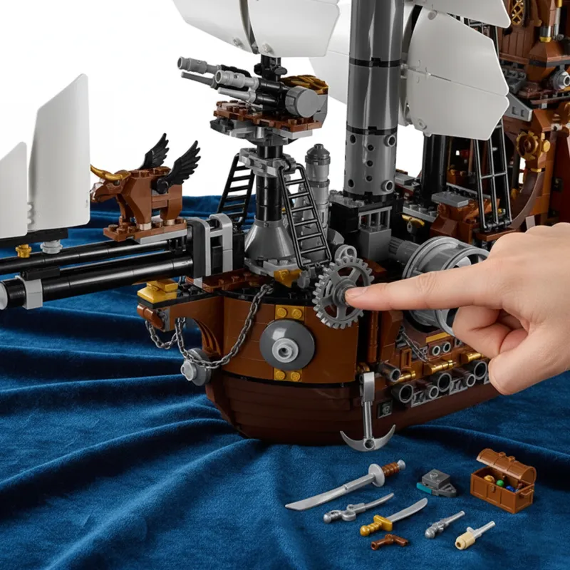 Metalbeard Pirate Ship building blocks model - chaoxingtoys