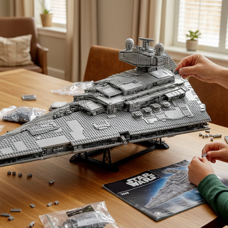 UCS Ship Destroyer building blocks model - chaoxingtoys