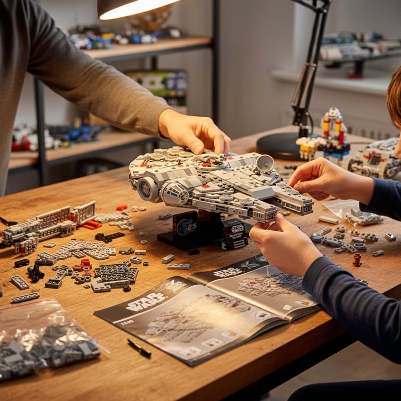 Classic Galactic Cargo Freighter building blocks model - chaoxingtoys