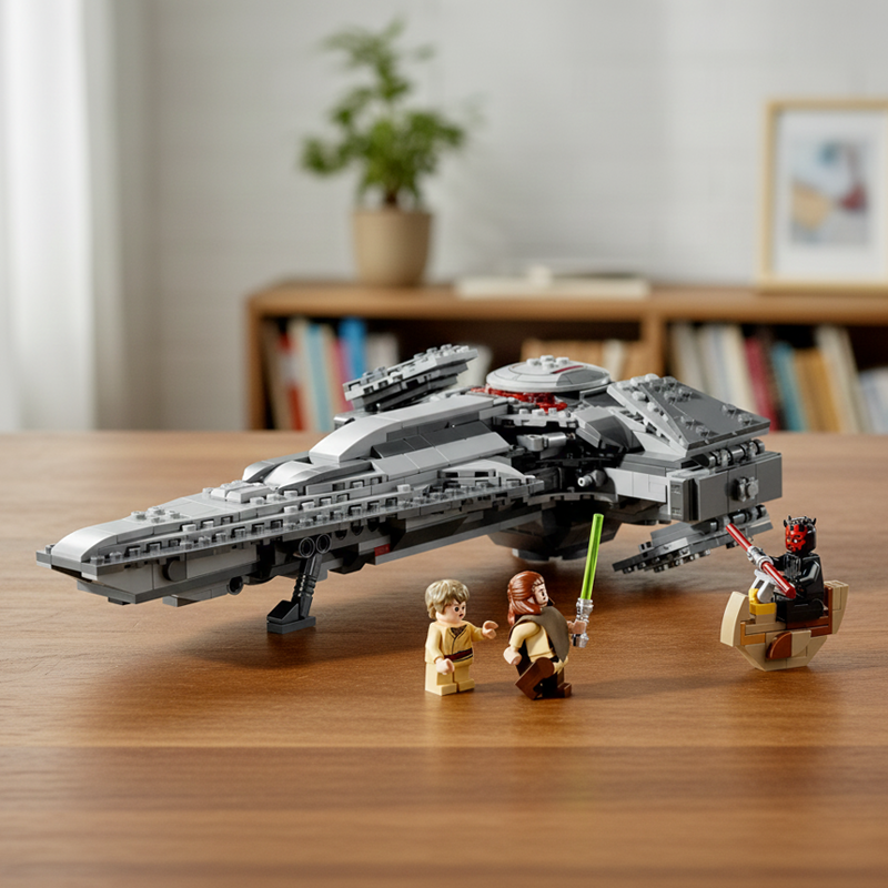 Dark Warrior Stealth Infiltration Spaceship building blocks model - chaoxingtoys