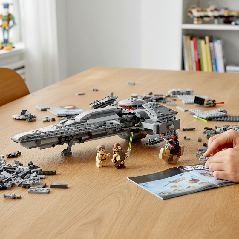 Dark Warrior Stealth Infiltration Spaceship building blocks model - chaoxingtoys