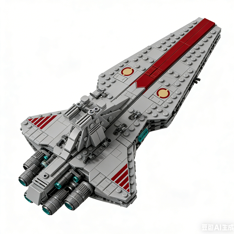 Large Galactic Republic-Style Battle Cruiser-chaoxingtoys