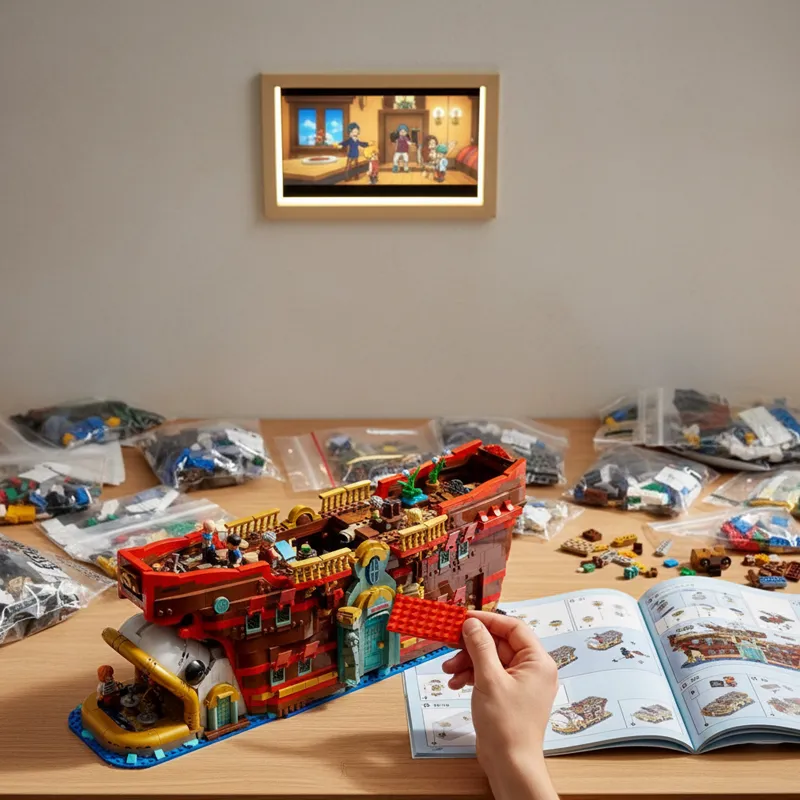 Floating Restaurant building blocks model - chaoxingtoys