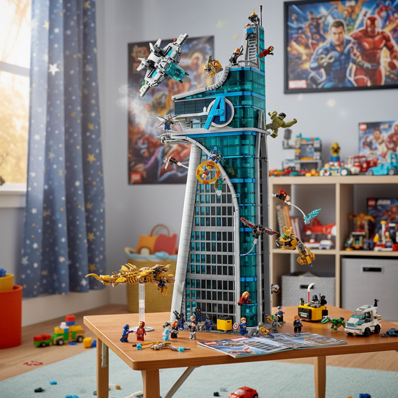 Super Hero City Landmark Skyscraper-chaoxingtoys