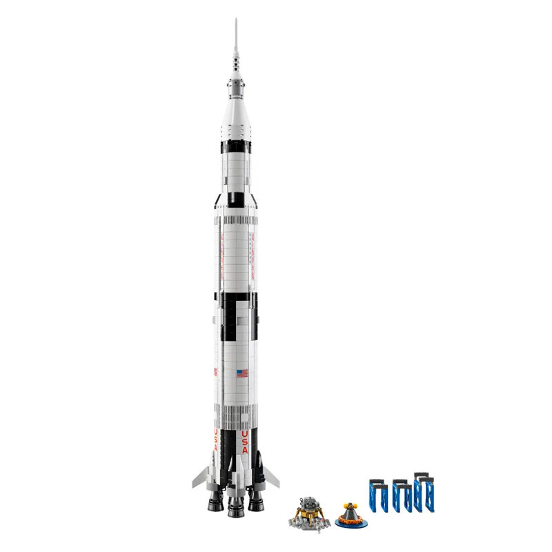 Historic Lunar Launch Rocket building blocks model - chaoxingtoys