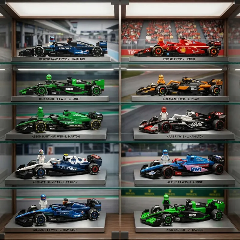 Formula 1 car building blocks (10 designs)77242-7725