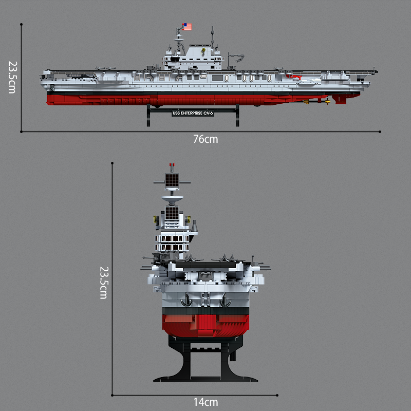 USS CV-6 ENTERPRISE building blocks model - chaoxingtoys