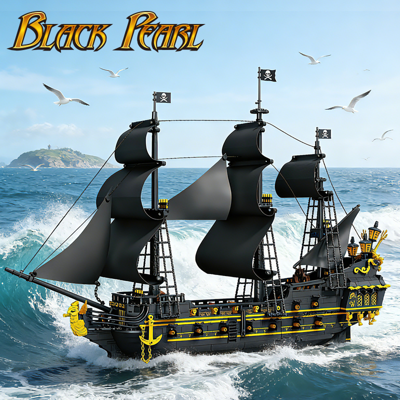 Black Pearl Pirate Ship-chaoxingtoys
