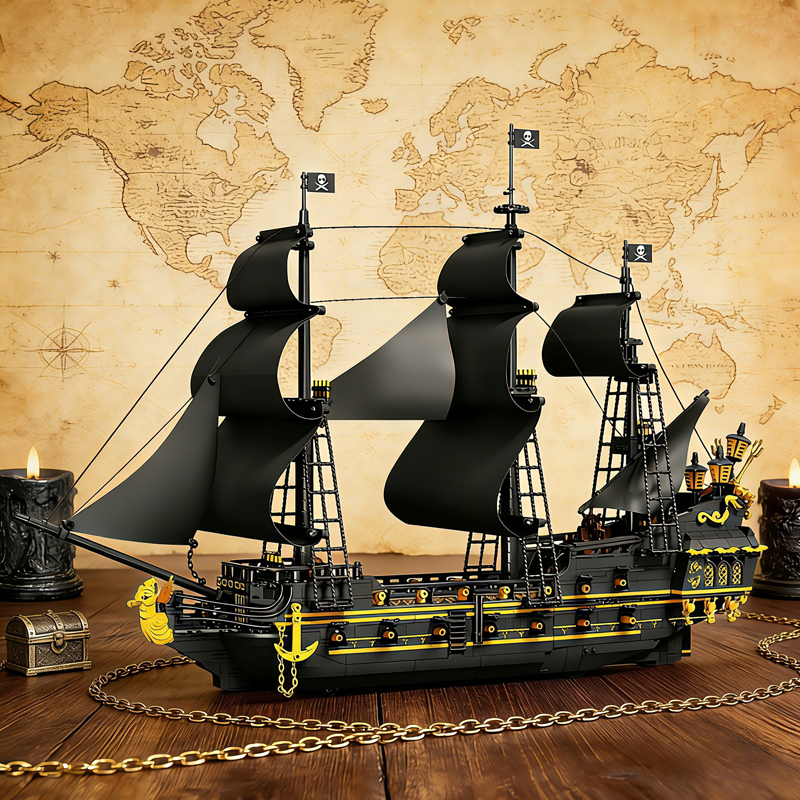 Black Pearl Pirate Ship-chaoxingtoys
