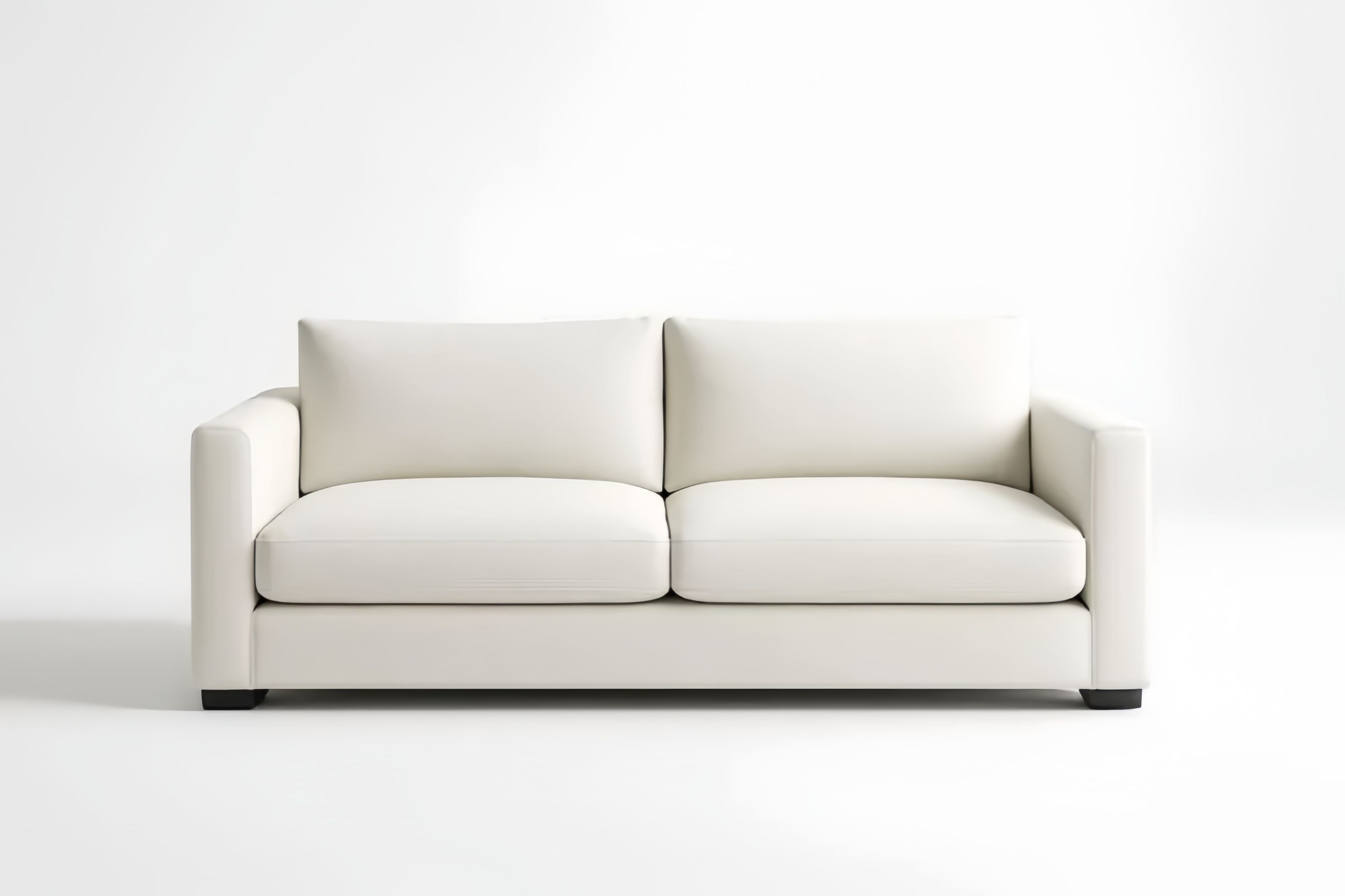 Divano 2 posti in poliestere bianco