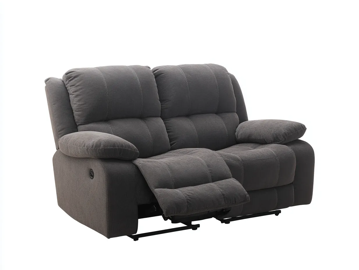 Canapé relax - tissu - 168x96x101 cm - gris foncé - design contemporain-Bamboouply