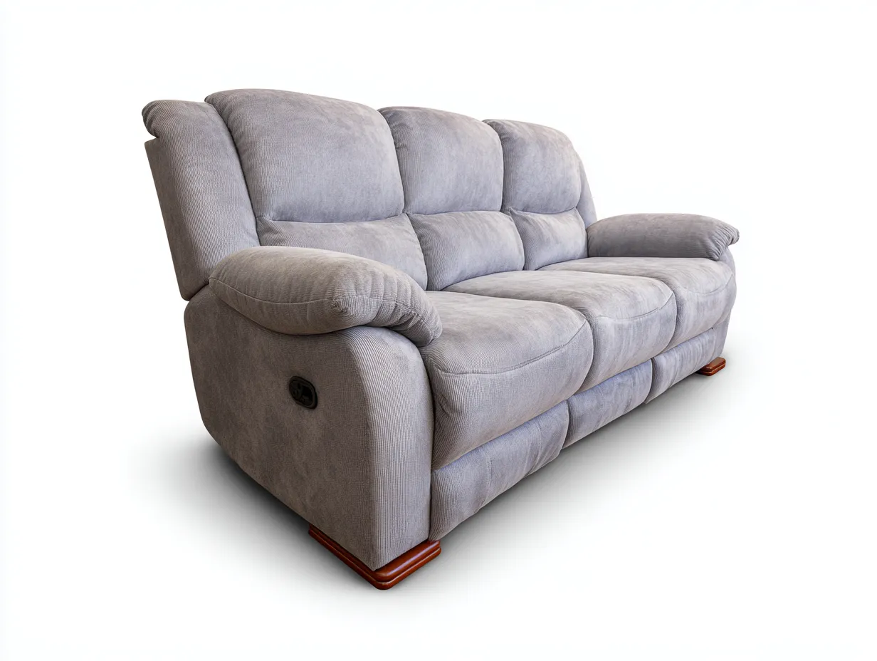 Canapé relax - tissu - 198x97x103 cm - gris clair - design moderne-Bamboouply