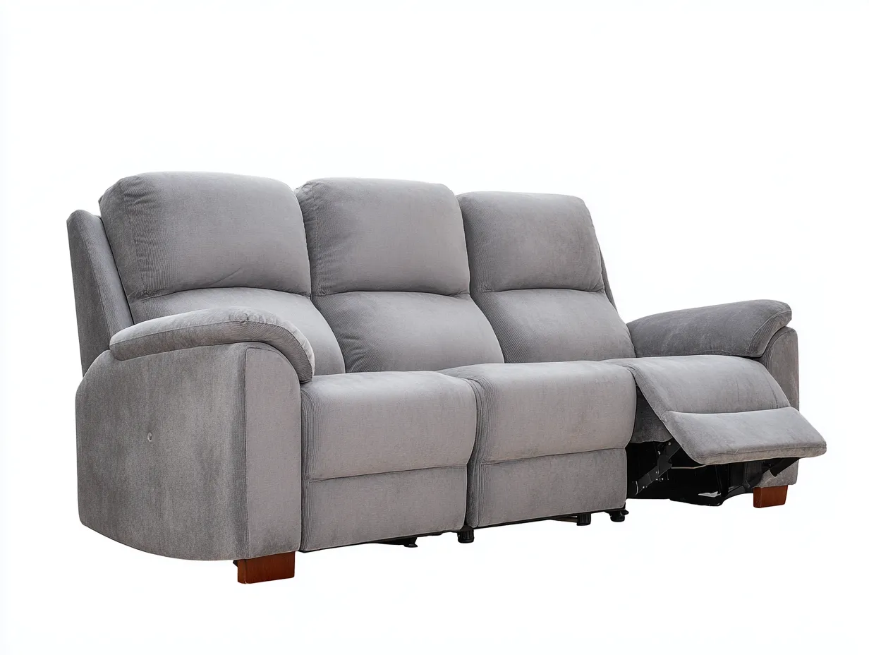 Canapé relax - tissu - 205x98x104 cm - gris - design moderne-Bamboouply