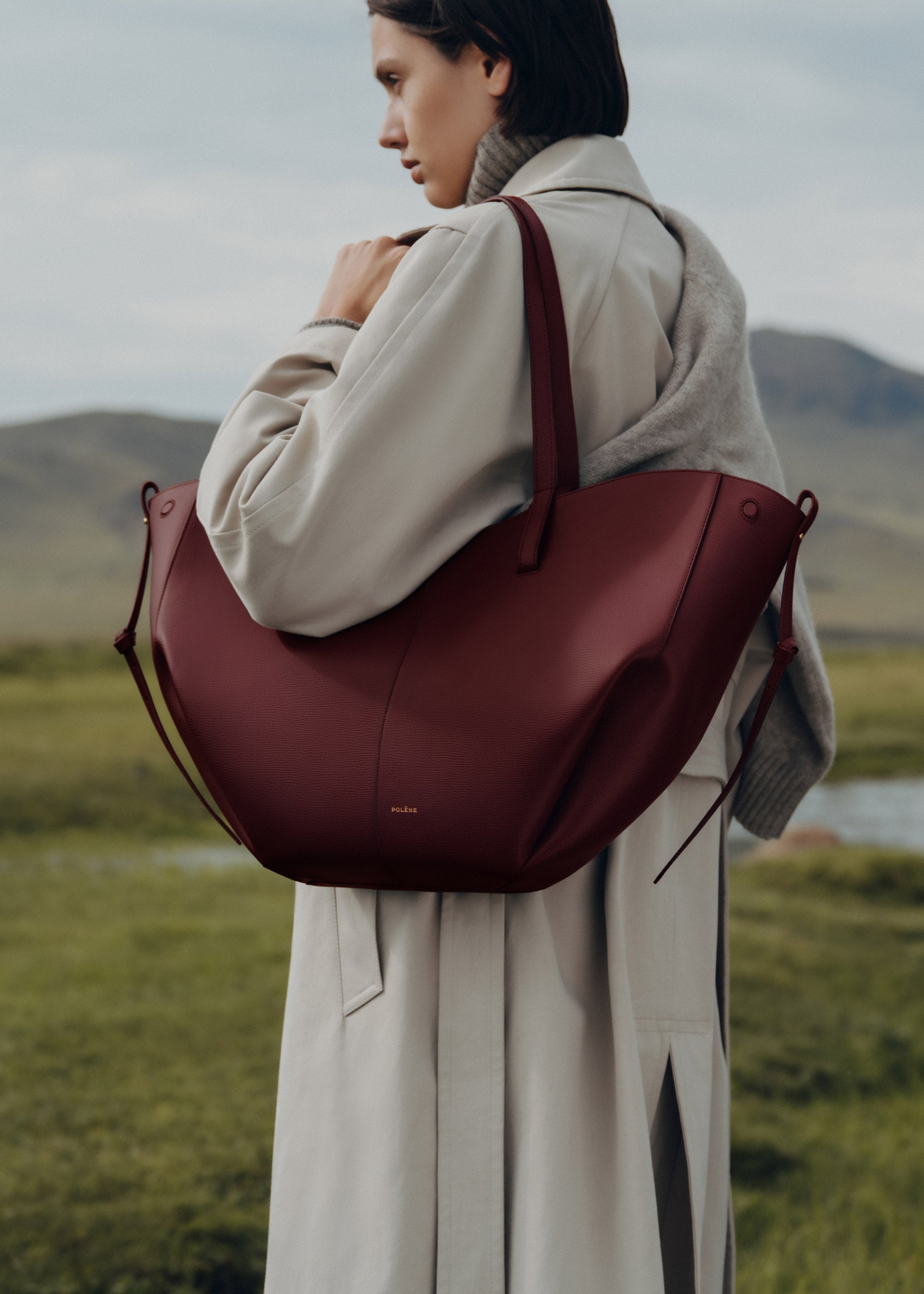 Sac Cyma - Cerise Noire Grainé