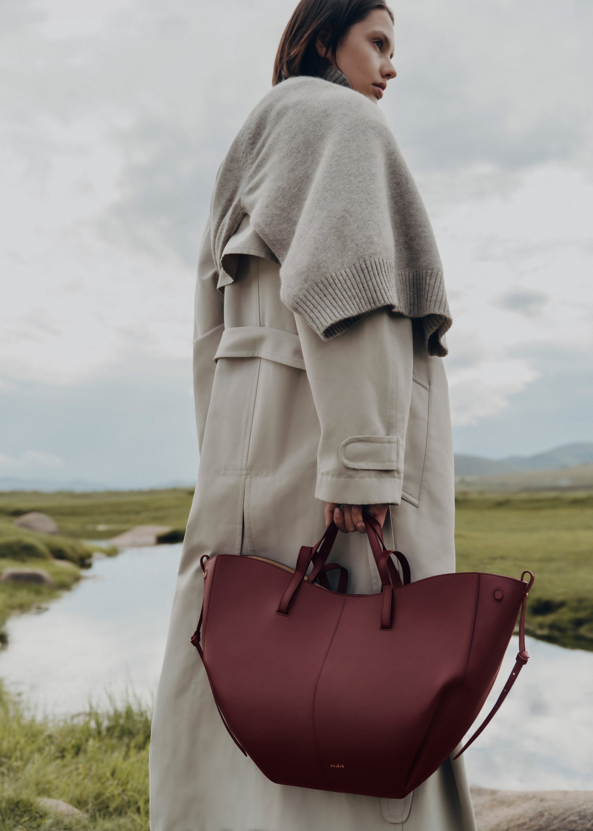 Sac Cyma - Cerise Noire Grainé