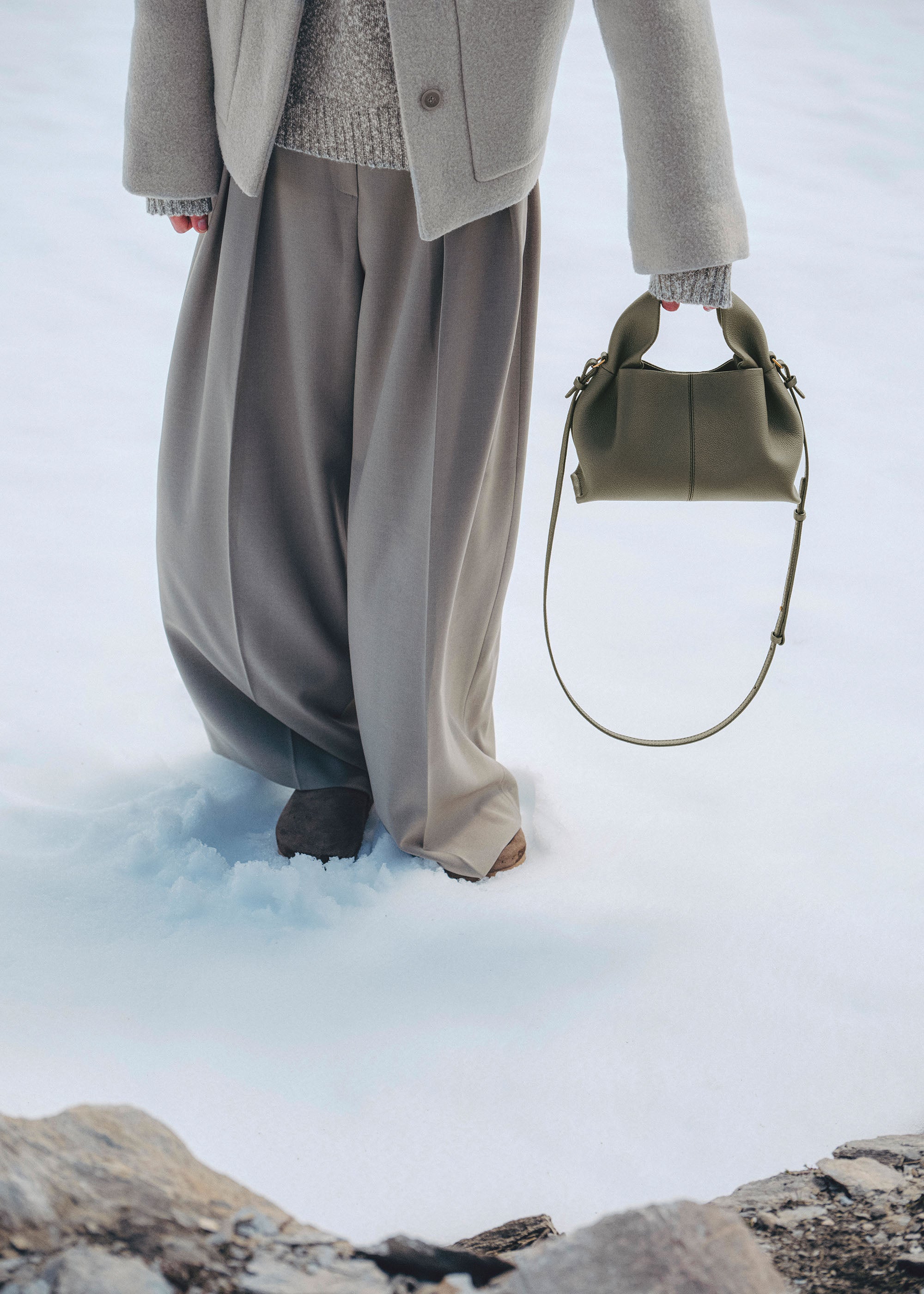 Sac Le Neuf Mini - Vert Fumé Grainé