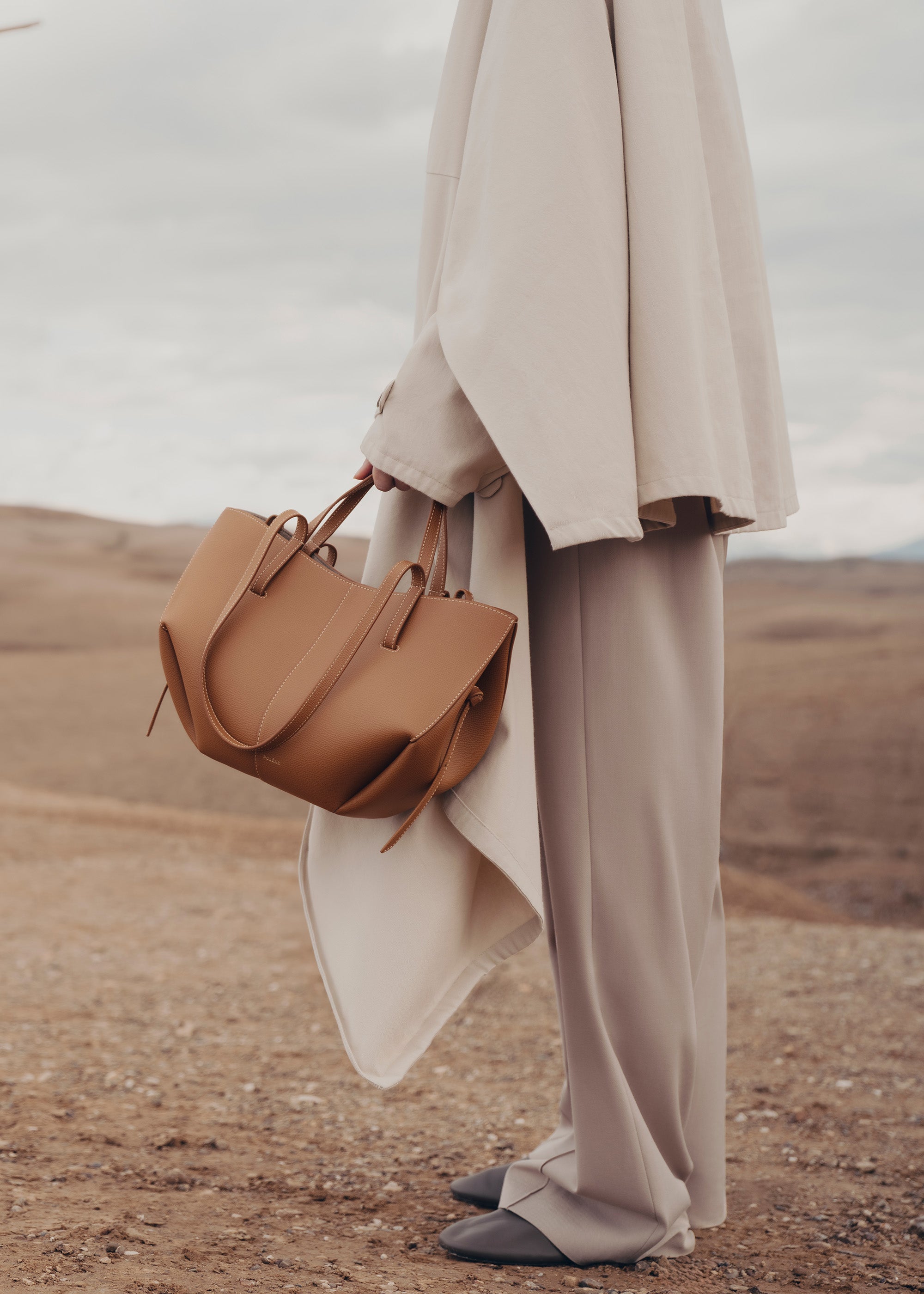 Sac Cyma Mini - Camel Grainé