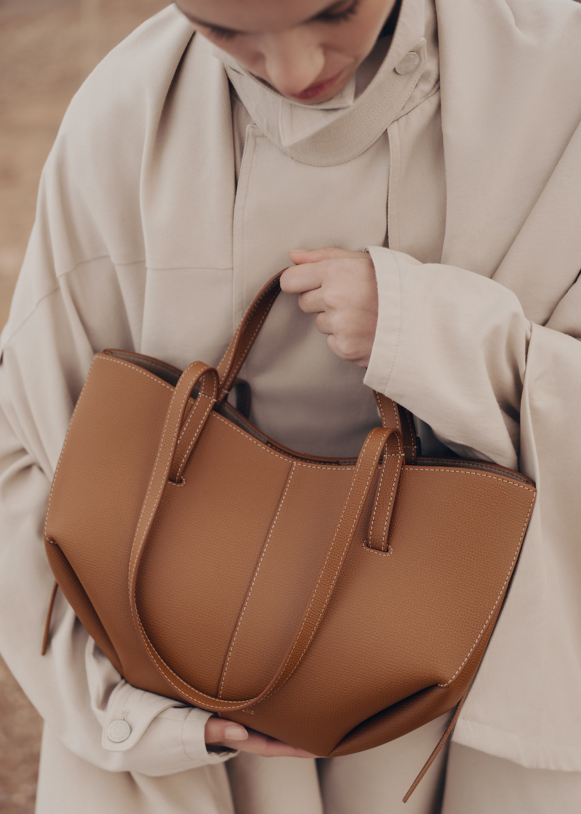 Sac Cyma Mini - Camel Grainé