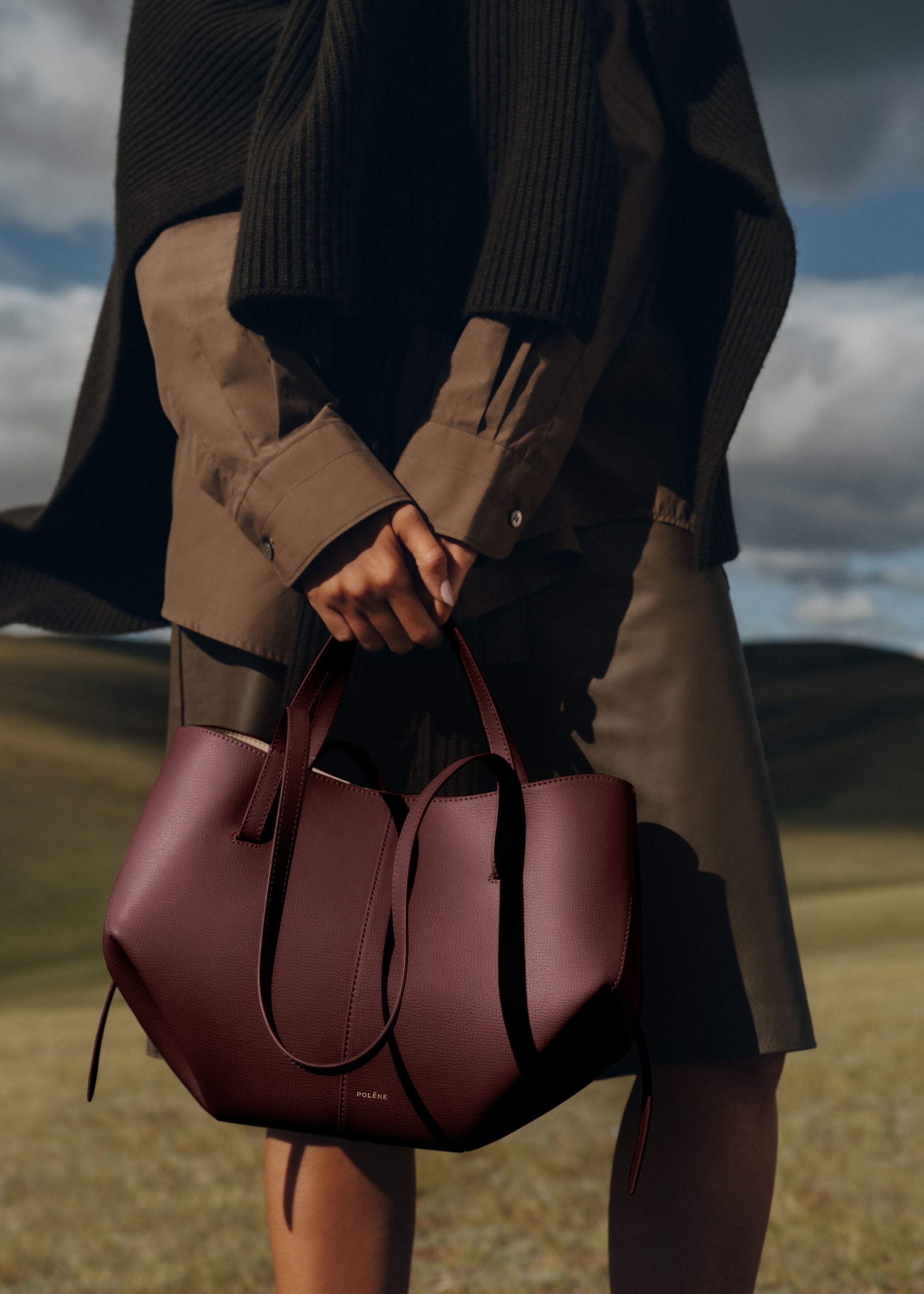 Sac Cyma Mini - Cerise Noire Grainé