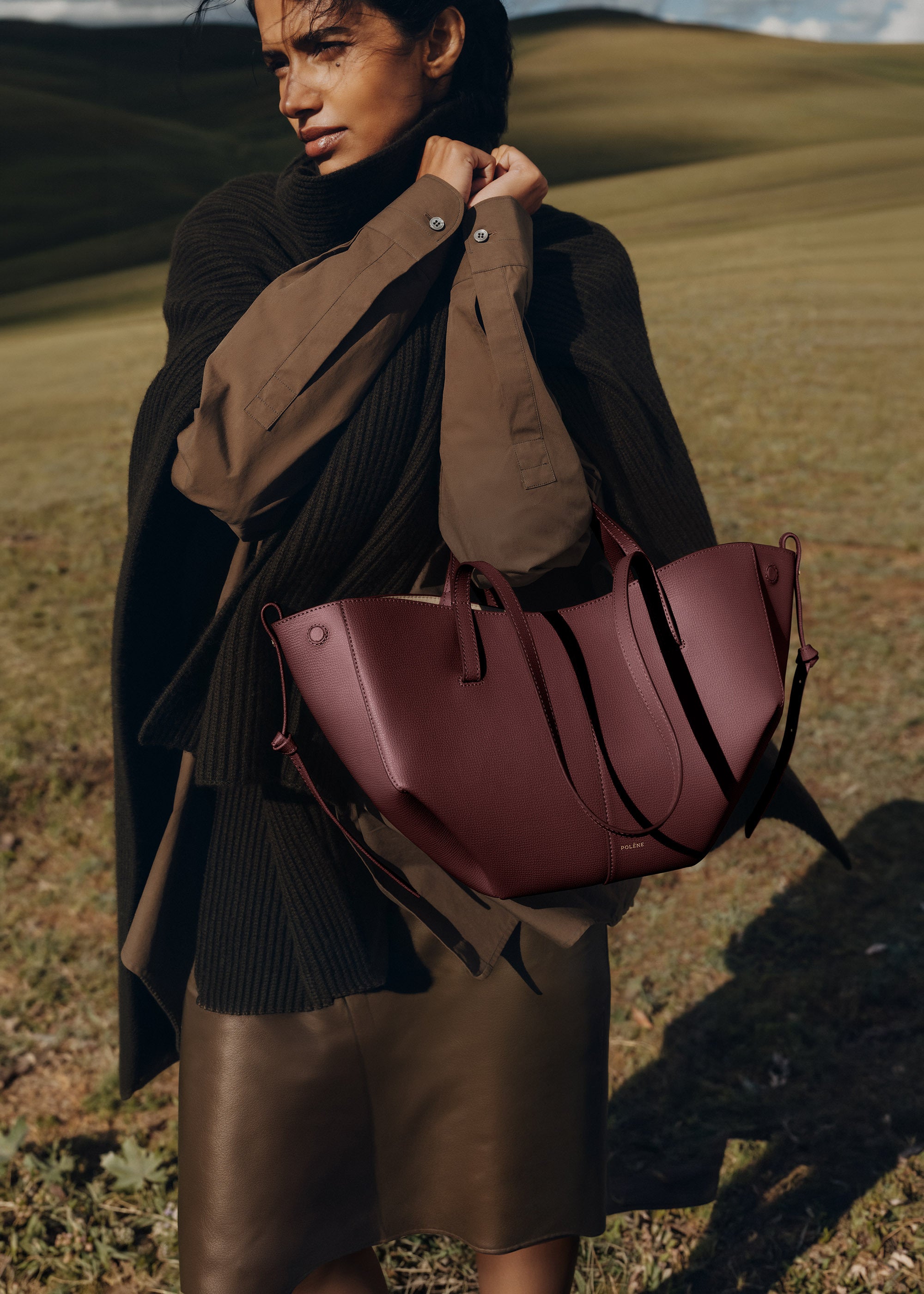 Sac Cyma Mini - Cerise Noire Grainé