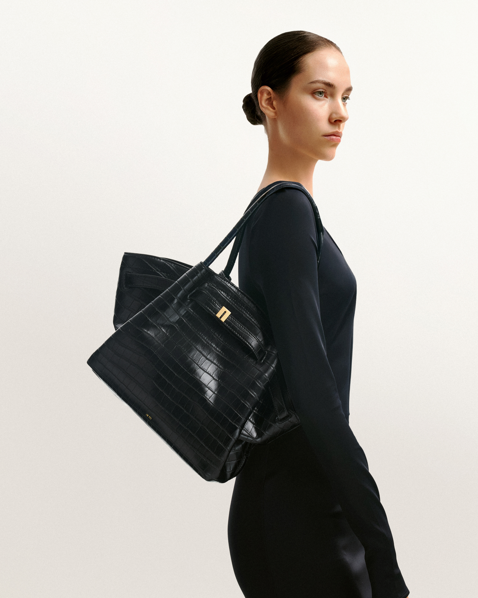 Sac Hana - Croco Noir