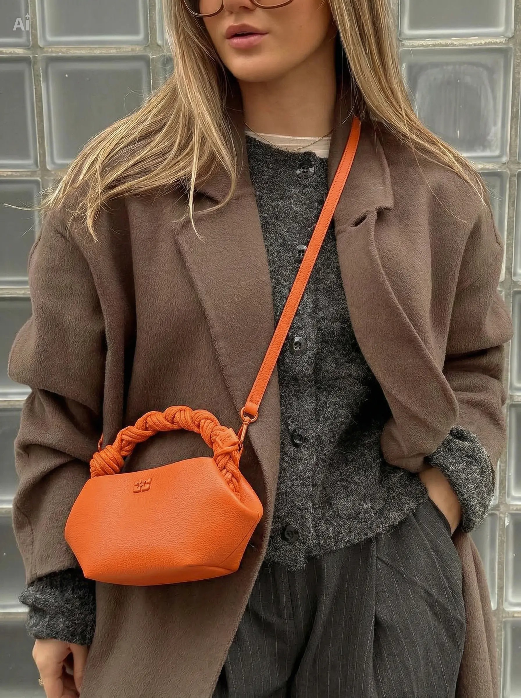 Sac Lyra Mini - Orange Grainé