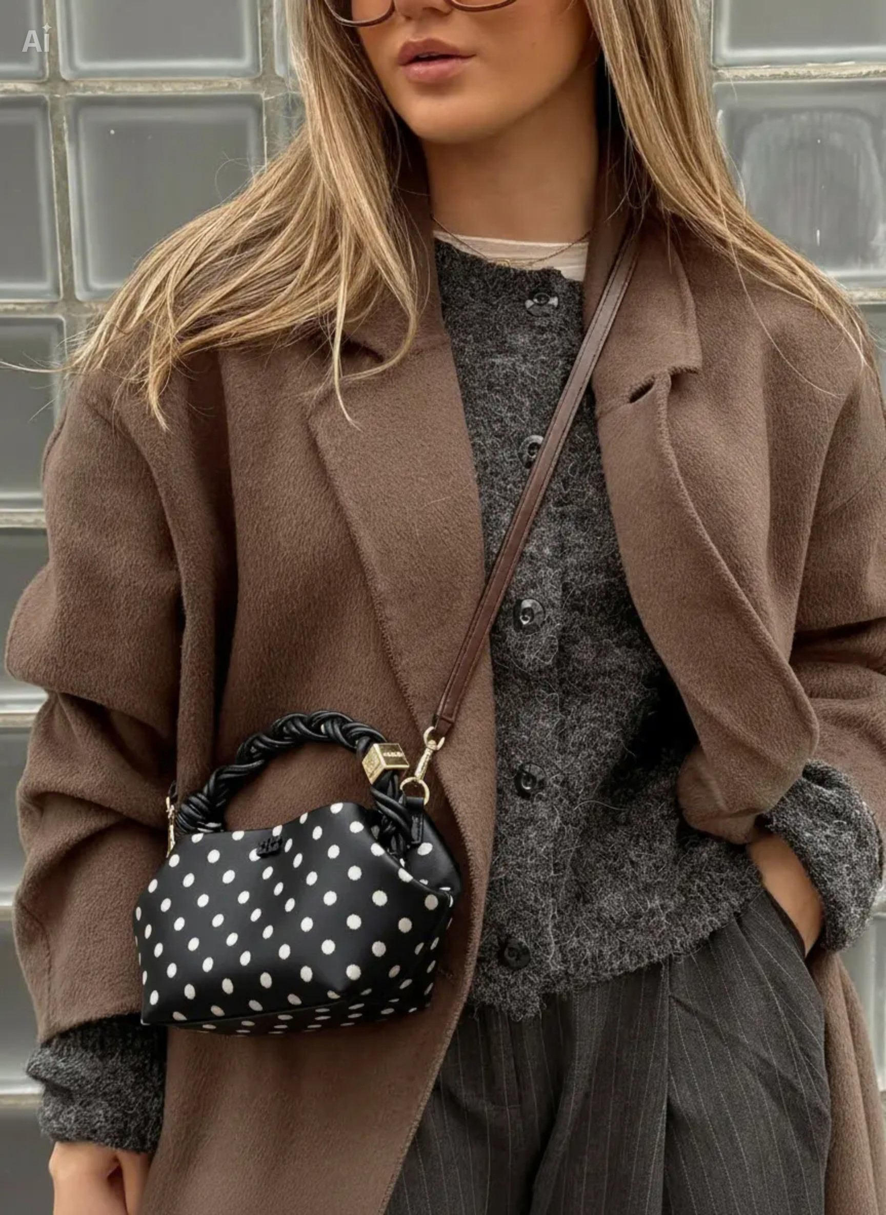 Sac Lyra Mini - Pois Blanc