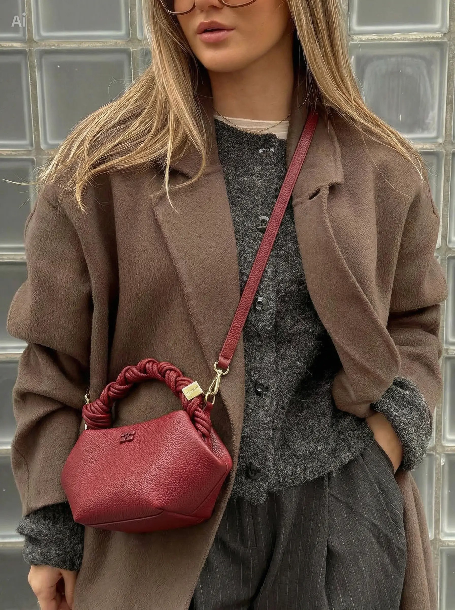 Sac Lyra - Rouge Grainé