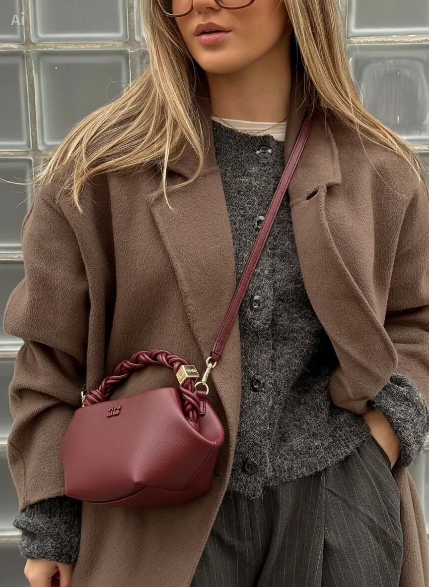 Sac Lyra Mini - Bordeaux Grainé