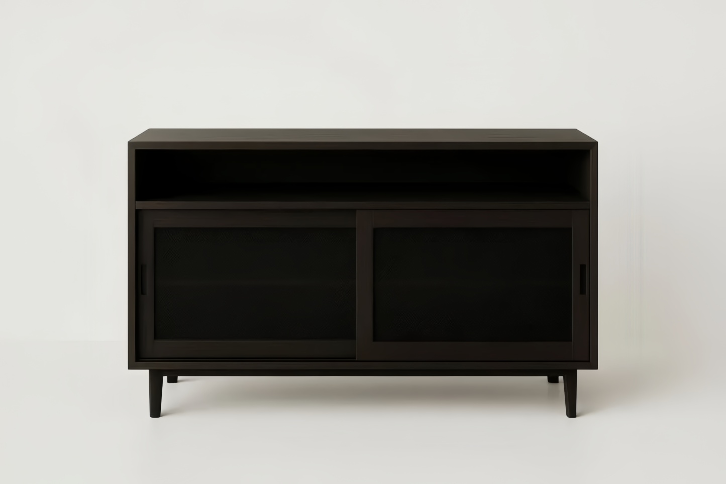 Mobile TV legno e metallo 2 porte scorrevoli 85x40x70cm