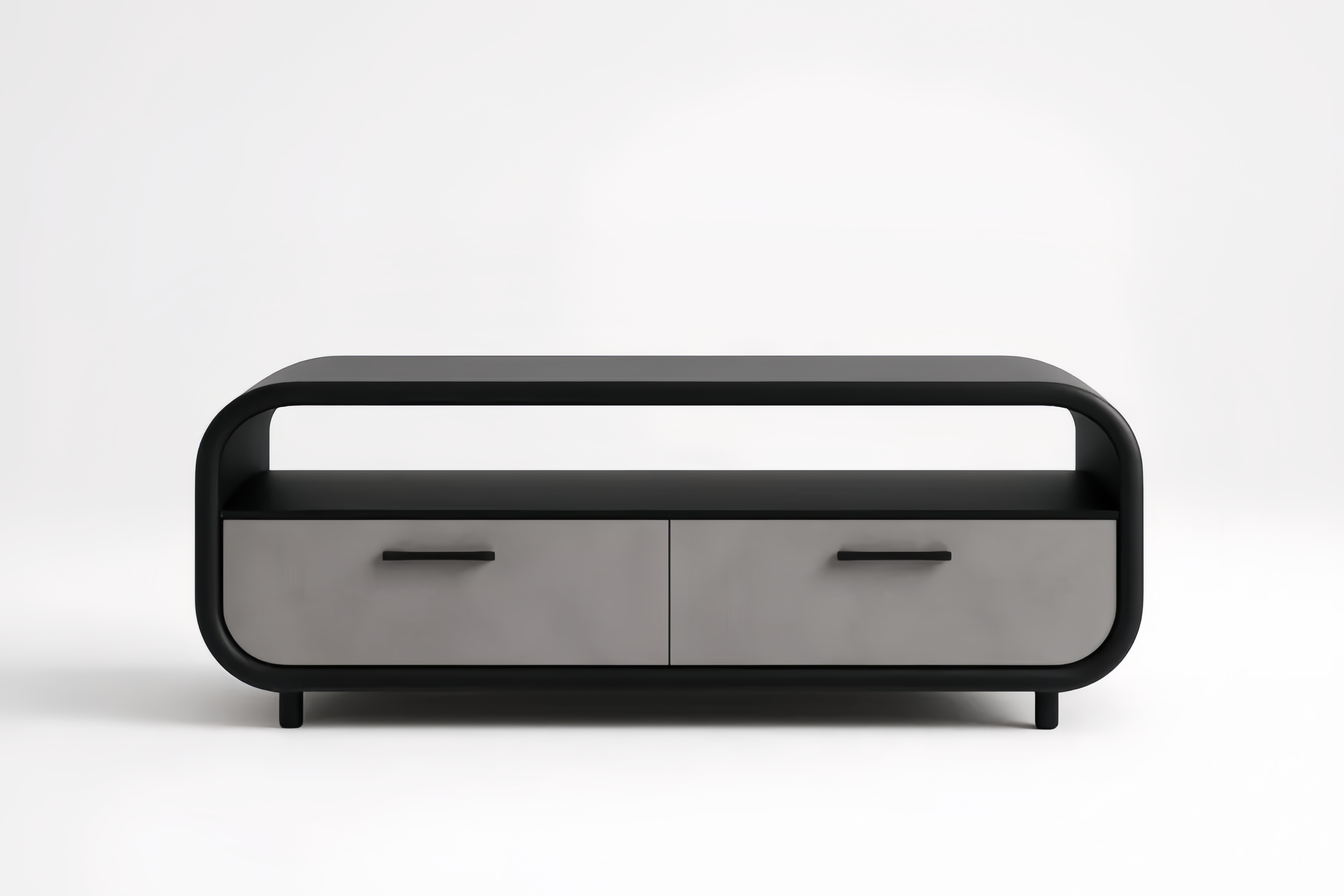 Mobile TV MDF Grigio e Nero 120x40x50 cm