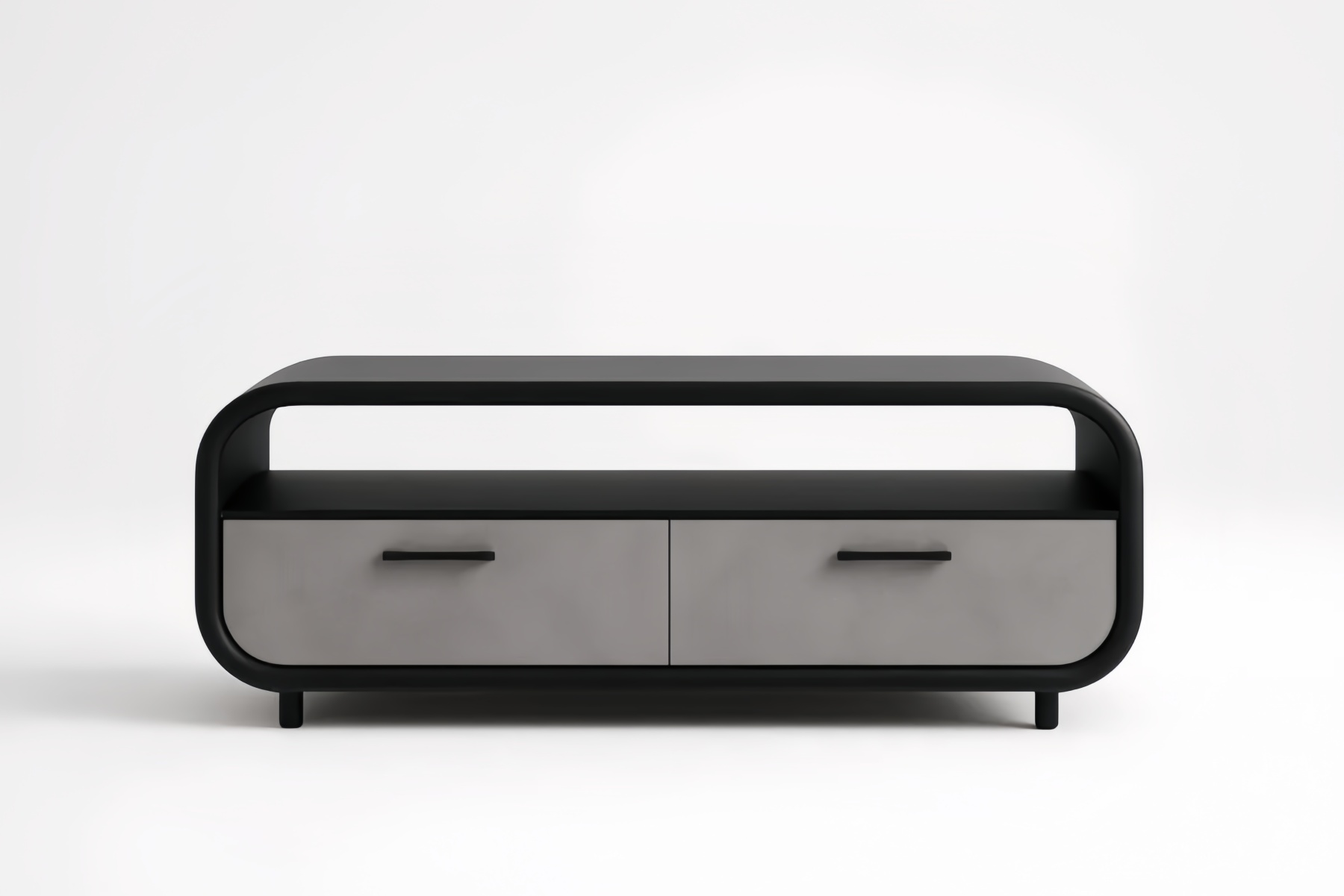 Mobile TV MDF Grigio e Nero 120x40x50 cm