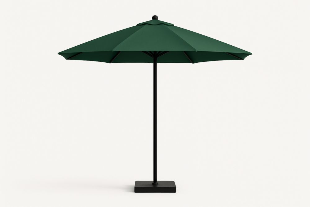 Ombrellone da Giardino in Poliestere Verde Ø300 cm con Palo in Alluminio per Ombra