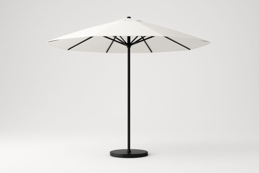 Ombrellone da Esterno Ø300 cm Alluminio Poliestere Bianco