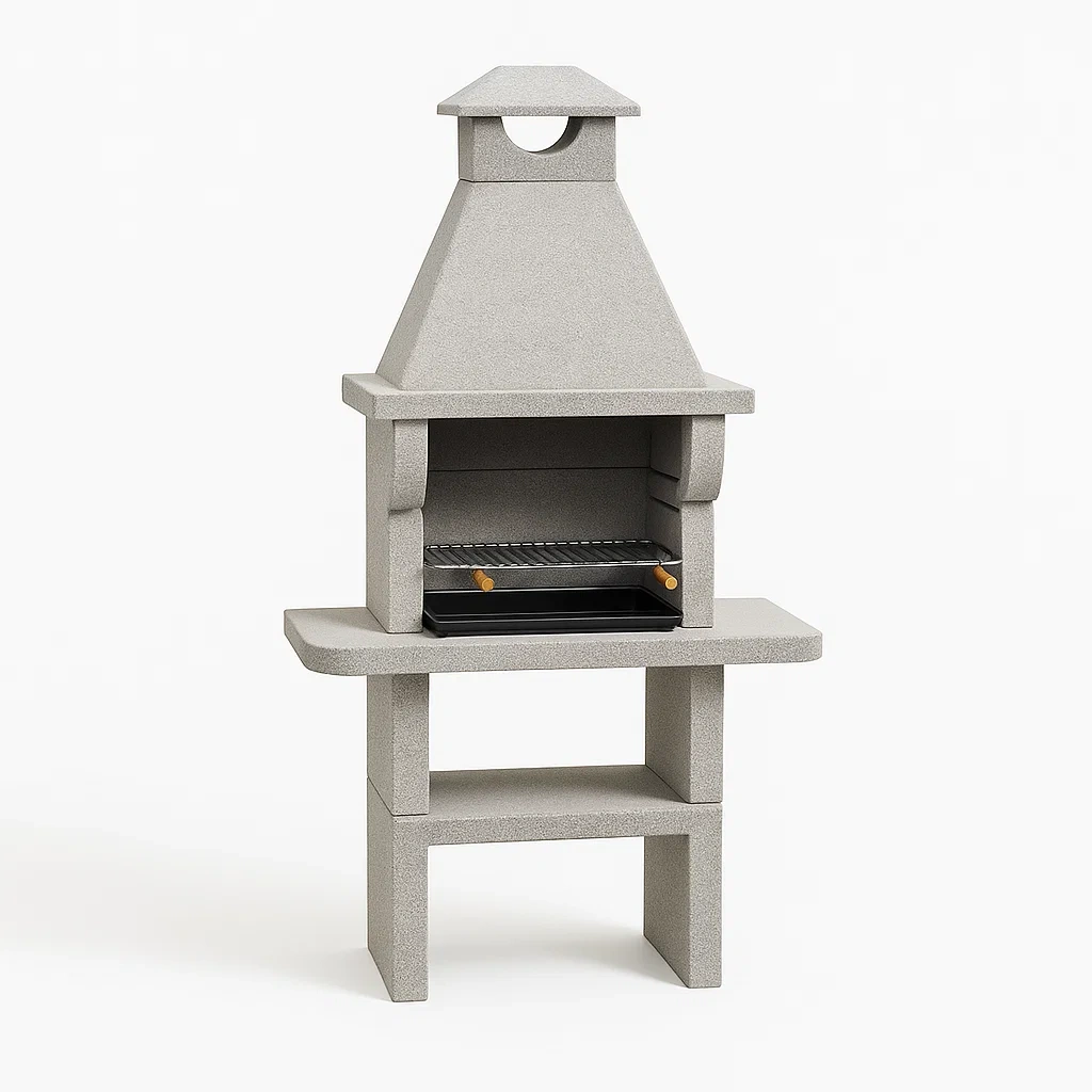 Barbecue gris 90x50x205 cm-Furniflowz