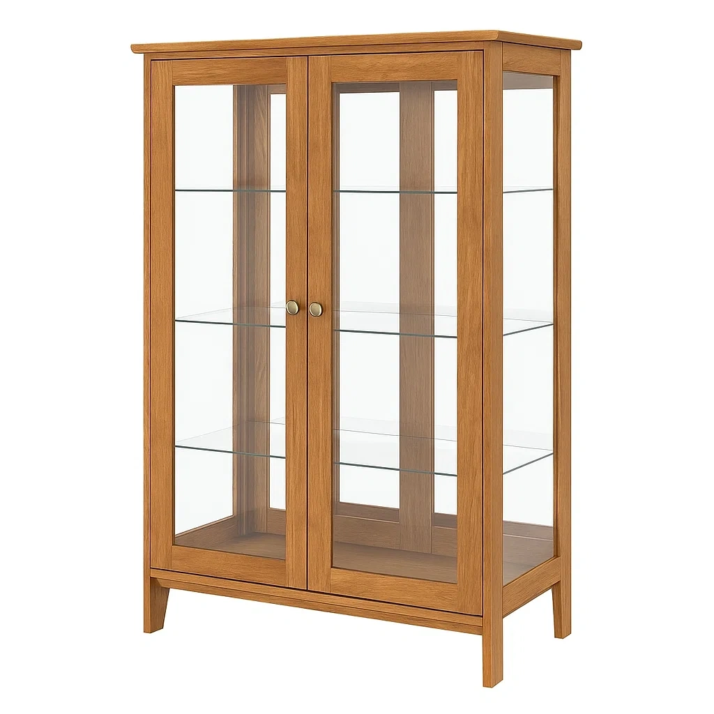 Vitrine en bois et verre trempé 80x150x40 cm-furneasenow