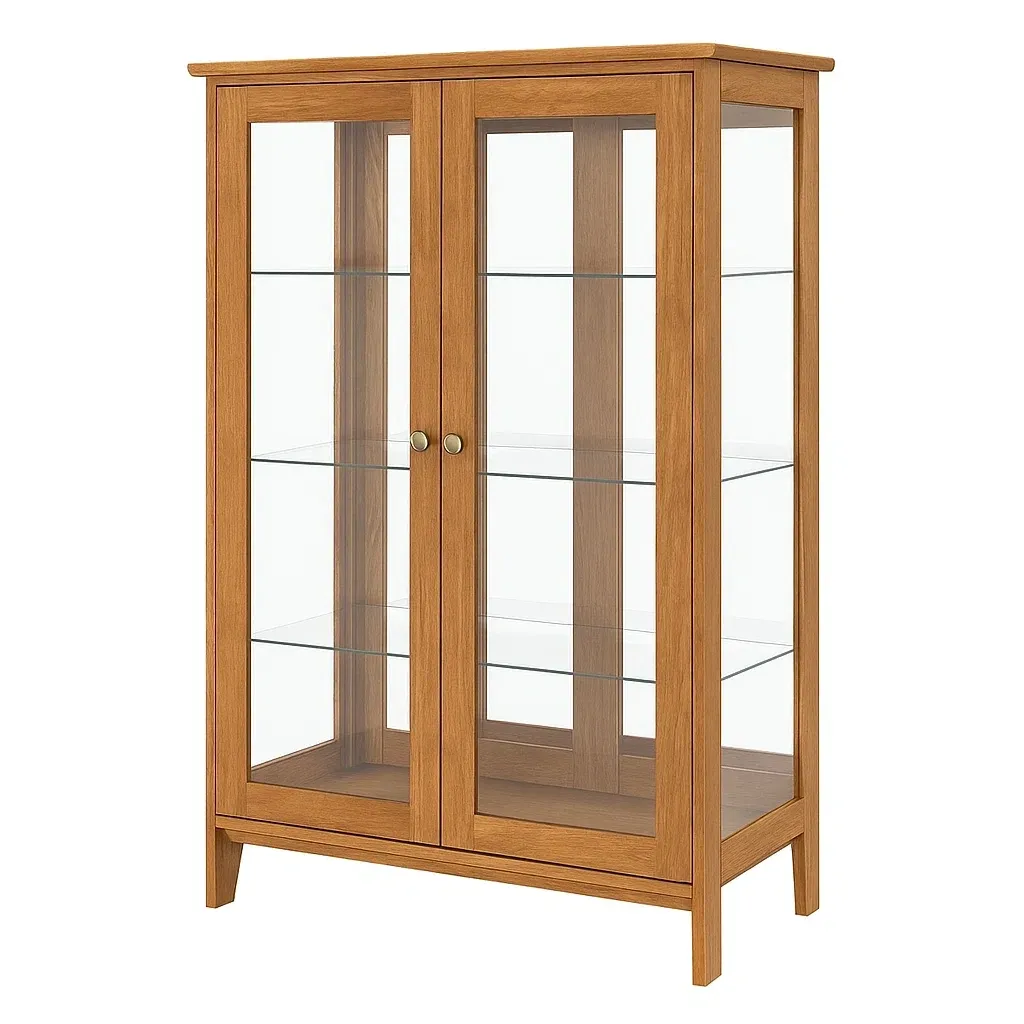 Vitrine en bois et verre trempé 80x150x40 cm-furneasenow