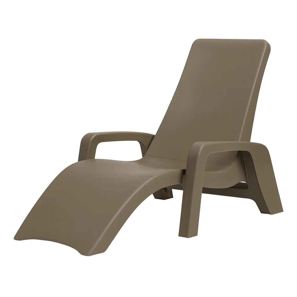 Chaise longue de jardin en résine marron-furneasenow