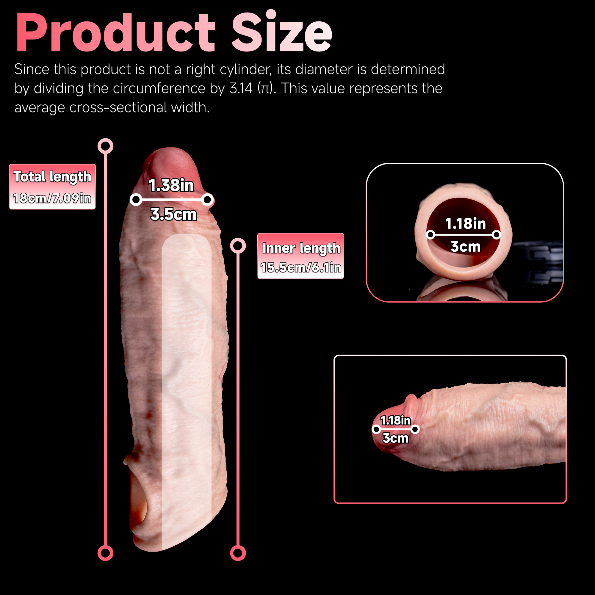 Skin of the Progenitor | Realistic Penis Extension Sleeve | Integrated Scrotum Loop & Veined Texture | 18cm Platinum Silicone