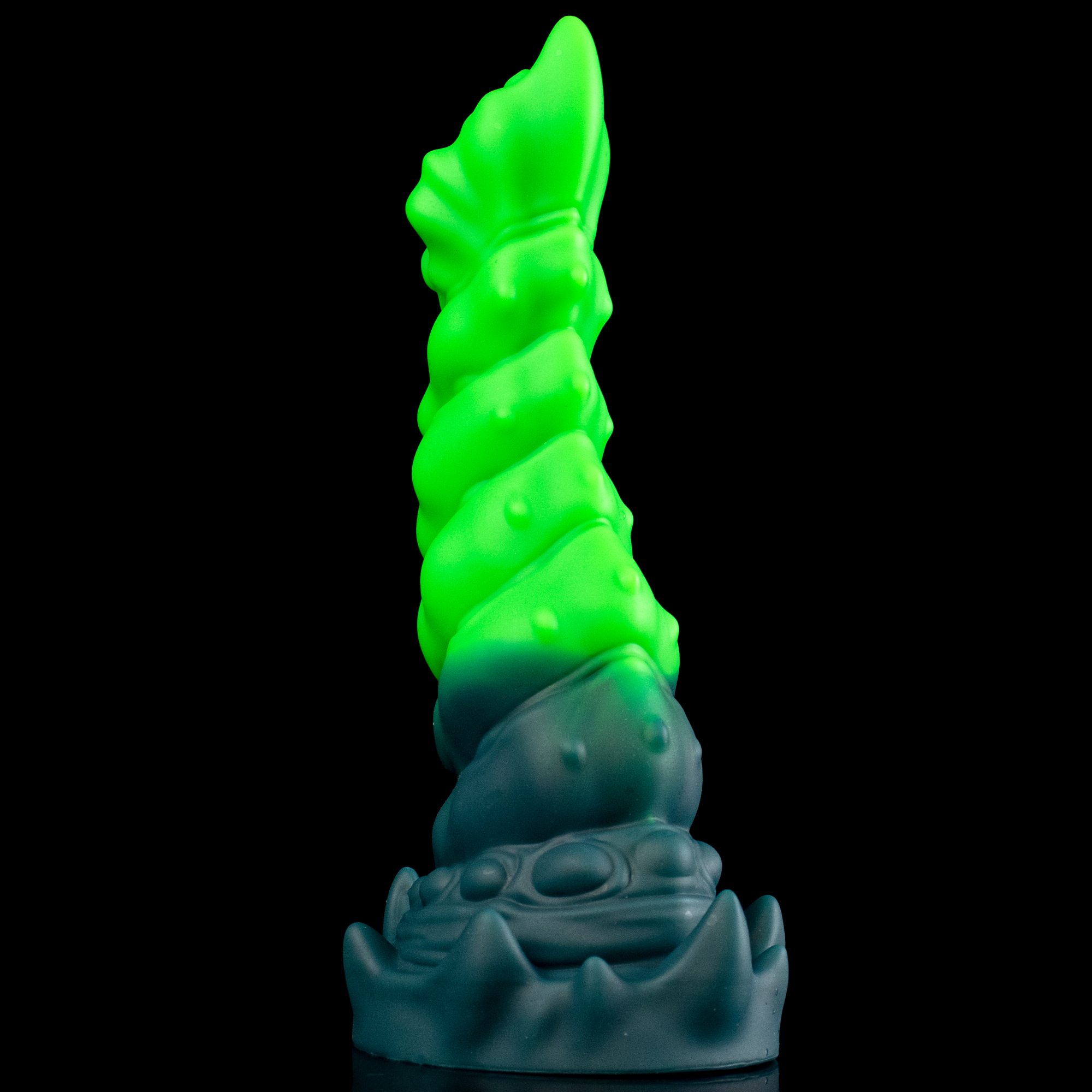 Glow Spore - Spiral Growth Textured Bioluminescent Alien Dildo | Korym