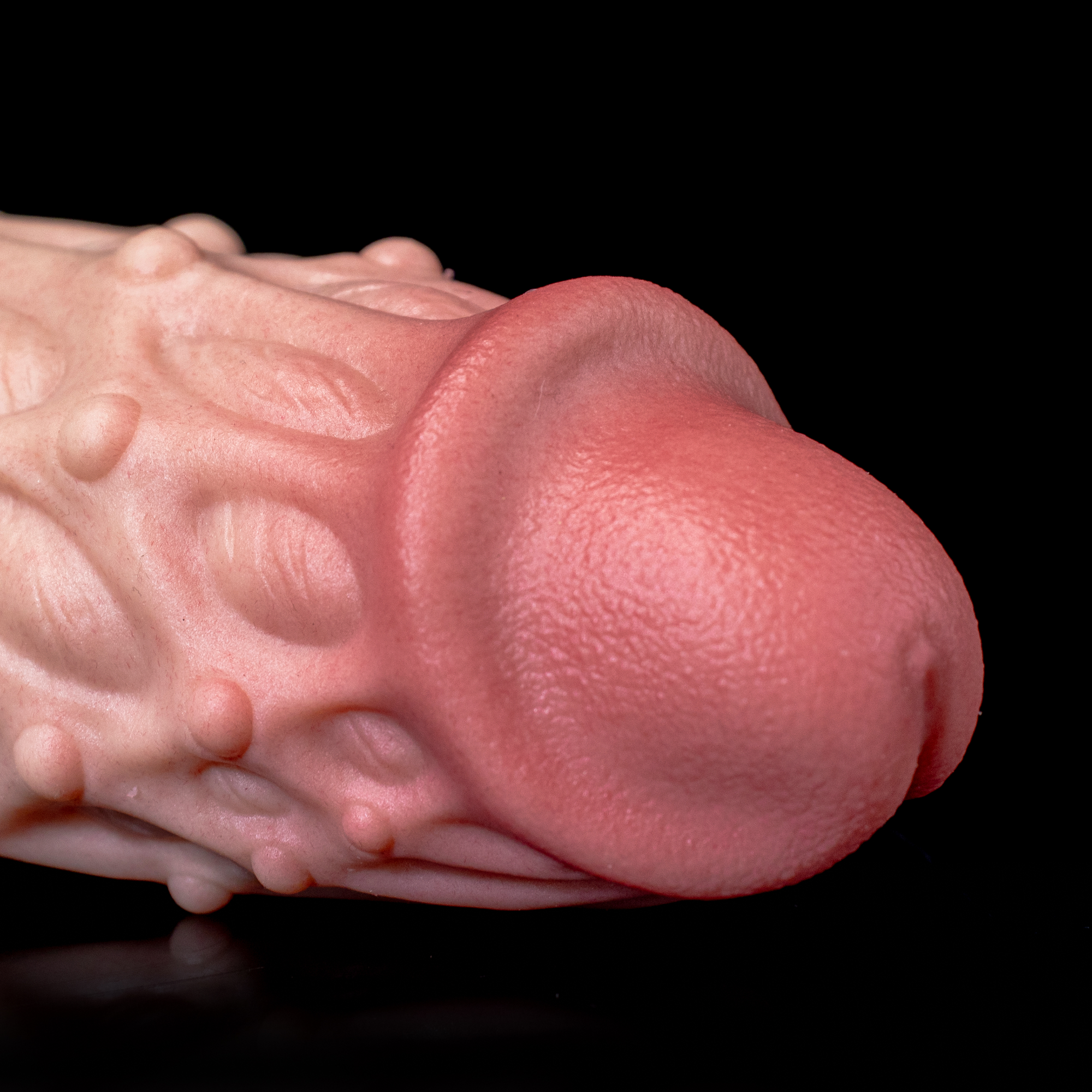 Progenitor's Fin | Bio-Scales & Sensory Fin | Integrated Scrotum Loop | 18cm Platinum Silicone Sleeve